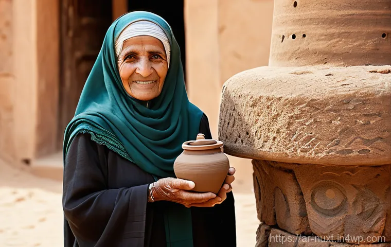 수자원 관리의 지속 가능성 평가 방법 - **Prompt:** An elderly Arab woman, her face weathered but kind, dressed in a modest, traditional aba...