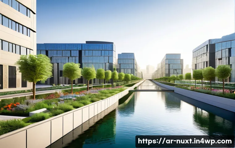 물 관리와 인프라 개발의 조화 - **A Vision of a Green, Smart Arab City with Integrated Water Systems**
A vibrant, futuristic Ara...